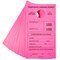 100 Pack Pink Temporary Parking Permit Hang Tags for Car Rear View Mirror, Numbered 1-100 Plastic Hanging Placards, Bulk (7.75 x 4.25 In)